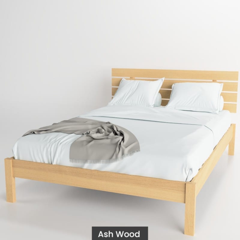 Massif solid wood bed ash-Titus-1