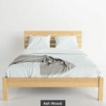 Massif solid wood bed ash-Titus-2