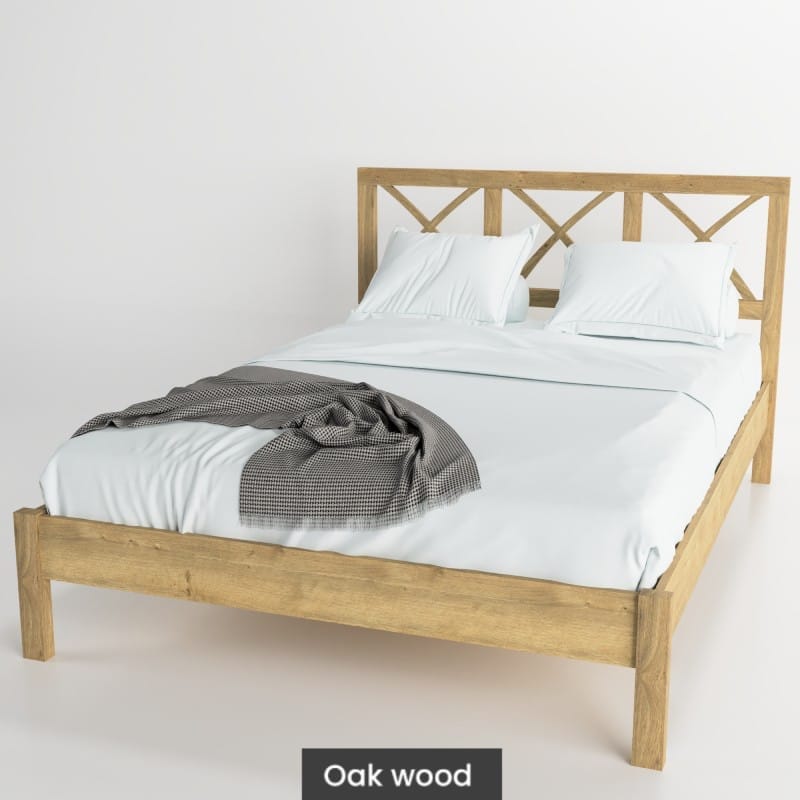 Massif solid wood bed oak Gwen 3