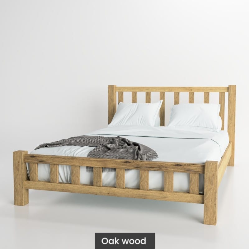 Massif solid wood bed-oak-Julius-1