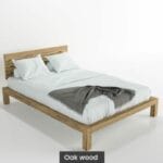Massif solid wood bed oak Queen-3