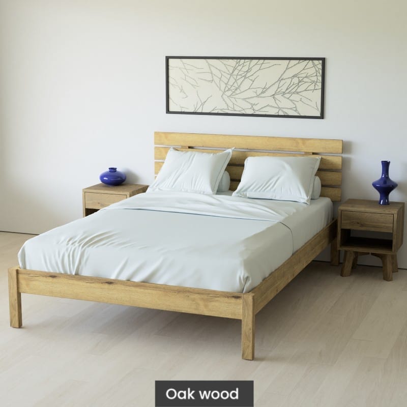 Massif solid wood bed oak-Titus-2