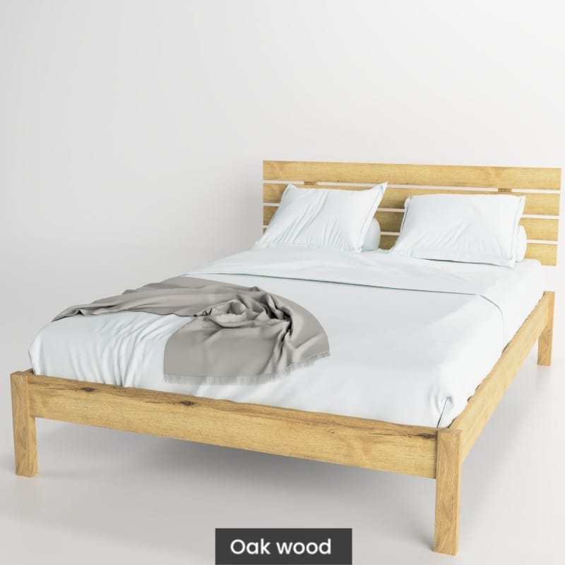 Massif solid wood bed-oak-Titus-4