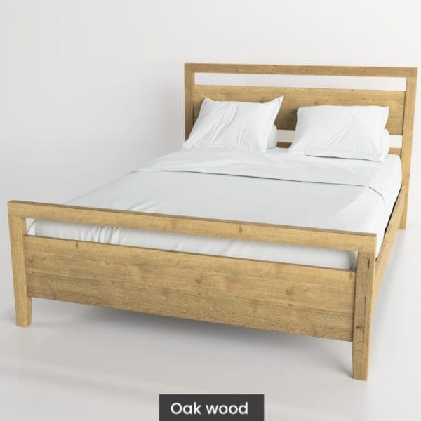 Massif solid wood bed oak-Wessex2-1