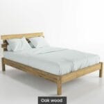 Massif solid wood bed oak Young-1