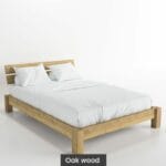 Massif solid wood bed oak Zoey2-4