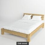 Massif solid wood bed oak Zoey3-2
